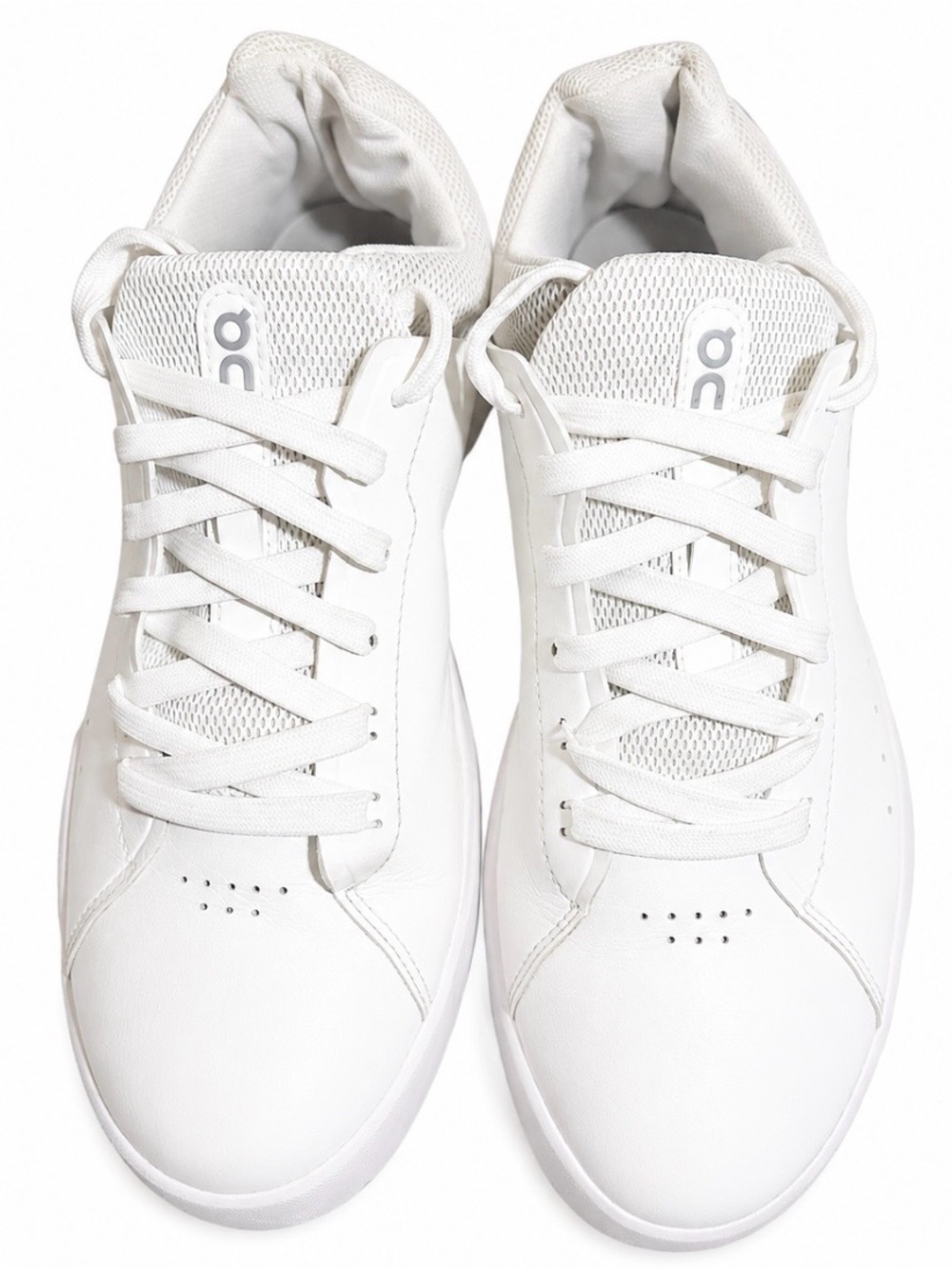 On Running Men’s White Lace-Up Leather Sneakers